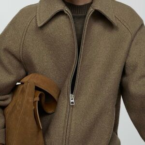 MANGO TAN WOOL JACKET WITH POCKETS ~ SIZE MEDIUM ~ NWT